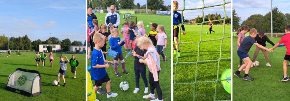 Fußballstunde mit der Trebitzer Grundschule
